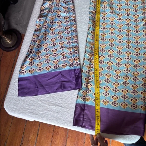 Women’s Zara Set NWT Geometric Print Blue /Purple Size Medium High Waist - Picture 16 of 16